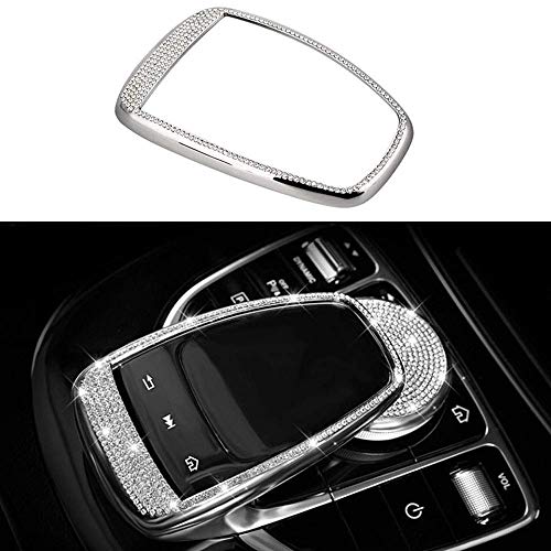 AUTO-spro Bling-Kristall-Maus-Tasten-Abdeckung für die Mittelkonsole für Benz C-E Klasse GLC