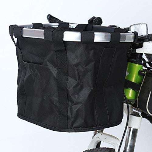 Gulunmun Pet Fahrradträgertasche Puppy Cat Travel Fahrradträgersitz für kleinen Hundekorb Reisezubehör Abnehmbarer Fahrradkorb-Schwarz 38x27x26cm