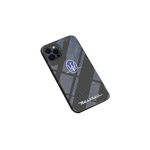 NDMUS Rundumschutz Handyhülle, für Maserati Stilvolles Auto-Emblem-Erscheinungsbild Dünn Full Body Protection Stoßfest, für,iPhone 13 pro case