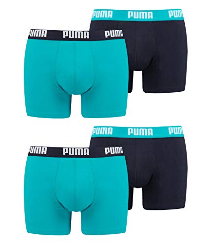 Puma 6 er Pack Boxer Boxershorts Men Herren Unterhose Pant Unterwäsche, Bekleidungsgröße:S, Farbe:796 - Aqua/Blue
