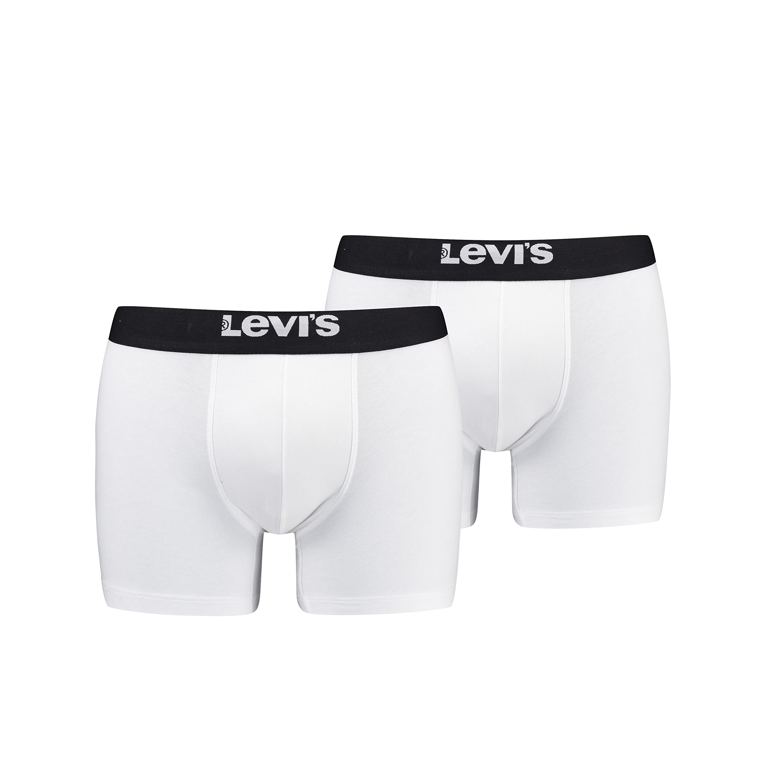 Levi's Herren Solid Basic Boxer, White/Black, M