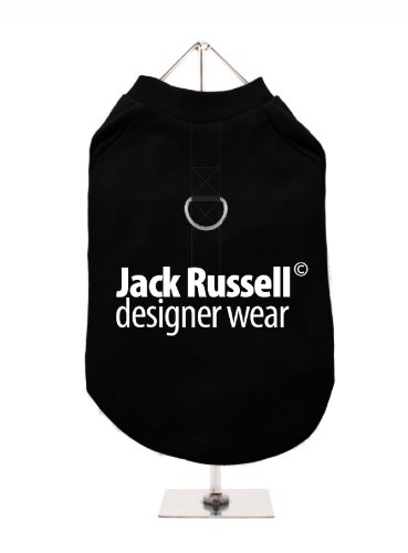 "Jack Russell© Designer Wear" UrbanPup Hunde/T-Shirt (schwarz/weiß)