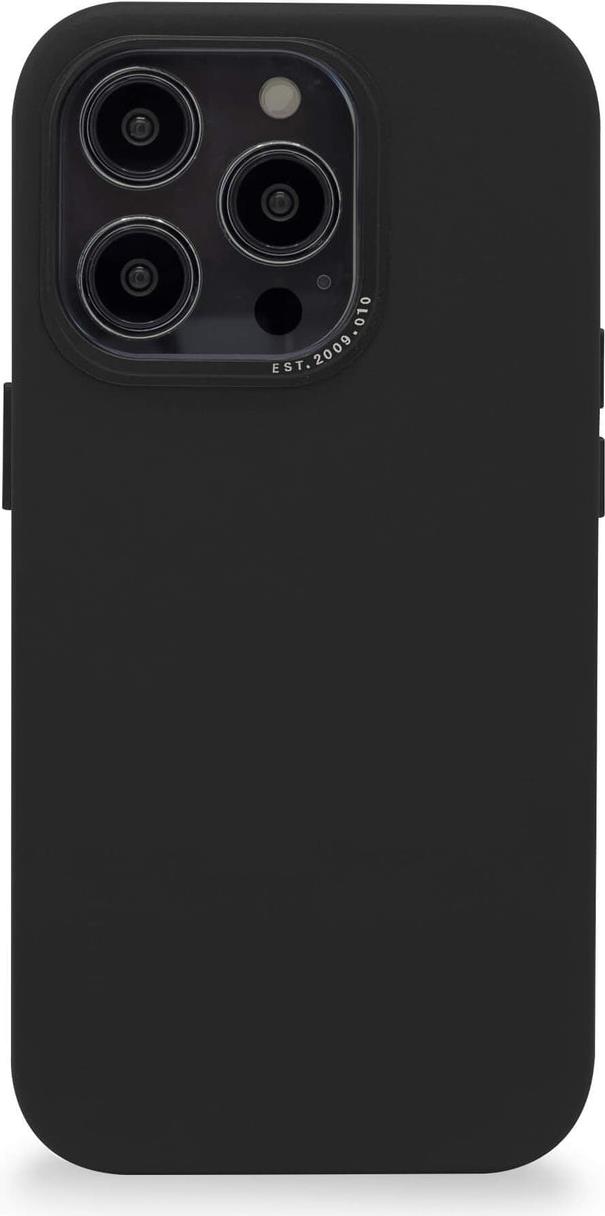 DECODED Schutzhülle - iPhone 14 Pro - Back Cover Case - Hochwertiges Europäisches Leder - Hülle mit Metallknöpfen - Apple Magnetic Technology - Schwarz