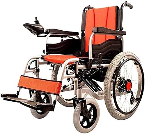 Elektrischer Rollstuhl, bequemes Sitzkissen, Kissen, Taschenlampe, leichter, zusammenklappbarer Allrad-Smart-Scooter mit doppeltem Verwendungszweck fü