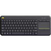 Logitech Wireless K400 Plus Funk-Tastatur Deutsch, QWERTZ, Windows® Weiß Integriertes Touchpad, Maustasten