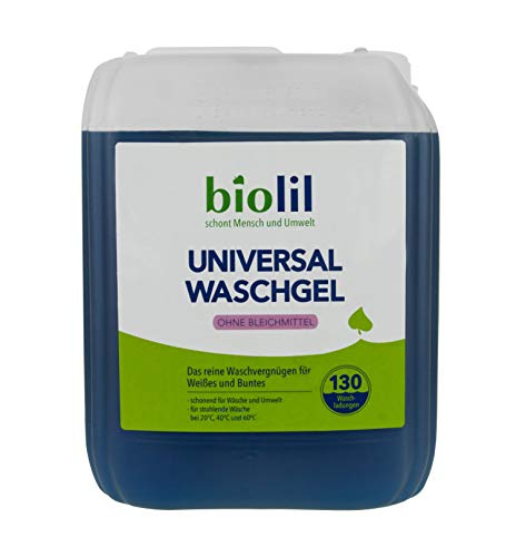 biolil bio Waschgel - Waschmittel 5,0 Liter für bis zu 130 mal reines Waschvergnügen für Buntes und Weißes