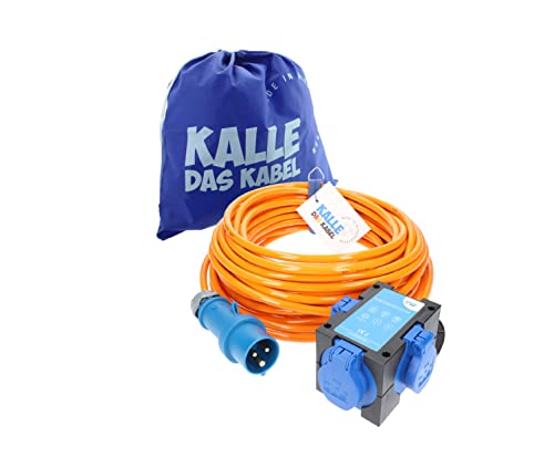 CEE Adapterleitung KALLE Blue EXTREME SIGNAL Zelt Edition SCHUKO 3G 2,5mm² 25 Meter
