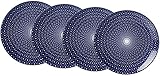 Ritzenhoff & Breker Kuchen- und Frühstücksteller-Set Royal Reiko, 4-teilig, 21,5 cm Durchmesser, Porzellangeschirr, Blau-Weiß, 21.50 x 21.50 x 2.50 cm
