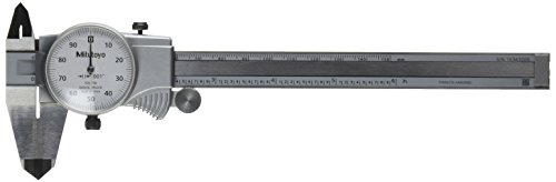 Mitutoyo 505-736 Zifferblattmessschieber, OD-Hartmetall, 0,1 cm pro Drehzahl, 0-15,2 cm Reichweite, 0,001 Zoll Genauigkeit