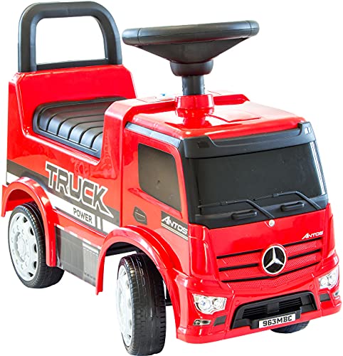 Rutscherauto Mercedes Antos, Babyrutscher mit Kunststoffrädern, Truck, LKW, Kinderfahrzeug Rutschauto