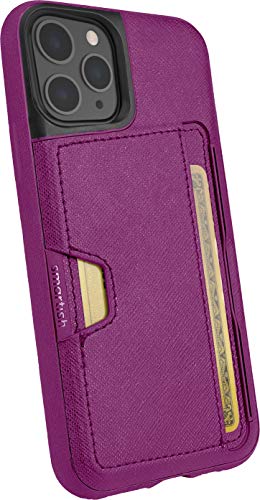 Smartish iPhone 11 Pro Wallet Case – Wallet Slayer Vol. 2 [Slim Protective Kickstand] Kreditkartenetui (Seide) – Purple Reign