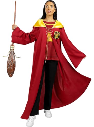 Funidelia | Gryffindor Quidditch Kostüm - Harry Potter für Herren & Damen ▶ Zauberer Kostüme für Erwachsene & Verkleidung für Partys, Karneval & Halloween - Größe M - Granatfarben
