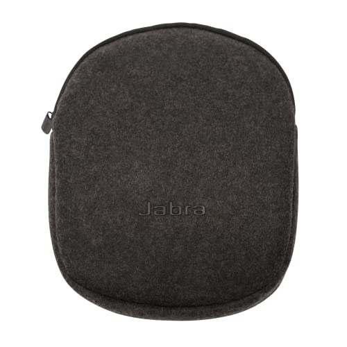 Jabra Evolve2 75 Headphone Case - 1 x Carry Pouch for Jabra Evolve2 75 Stereo Headphones - Round Carry Case for Headset Protection - Black, Duo