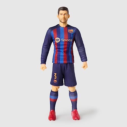 Sockers - Gerard Piqué Puppe, Fußballspieler Club Barcelona | FCB-Spieler-Figur: Piqué | Ideal für Kuchen, Barça-Fans oder Sammler | 30 cm