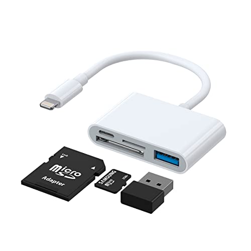 joyroom Lightning auf USB OTG Adapter S-H142 SD Kartenleser microSD (weiß)