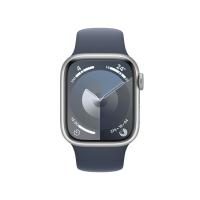 Apple Watch Series 9 (GPS) 41mm Aluminiumgehäuse silber, Sportband sturmblau,...