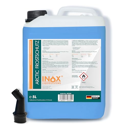 INOX® 5L Arctic Scheibenfrostschutz Konzentrat bis -30°C - Auto Frostschutzmittel Scheibenwaschanlage - Scheibenwischwasser schlierenfrei