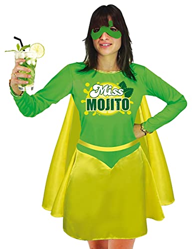 Generique - Superheldin Miss Mojito Damenkostüm grün-gelb Einheitsgröße