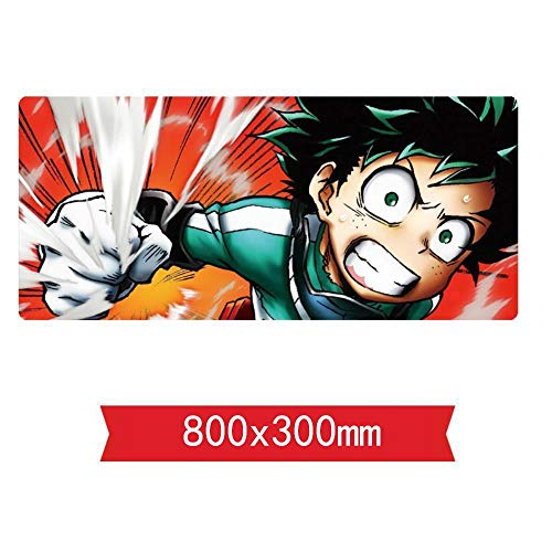 IGIRC Mauspad,My Hero Academia Speed Gaming Mouse Pad | XXL Mousepad |800 x 300mm Large Size| 3mm-Thick Base | Perfect Precision and Speed, B