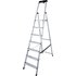KRAUSE Stufen-Stehleiter »MONTO Safety«, 7 Sprossen, Aluminium - silberfarben