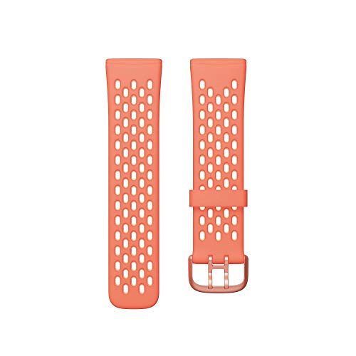 Fitbit Unisex-Adult Versa 3/Sense Watch Strap, Melone/Rose, Large