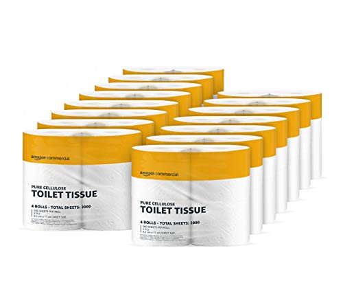 Amazon Commercial – Toilettenpapier, 2-lagig, reine Zellulose, 60 Rollen