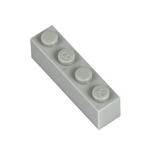 Q-Bricks 4 x 1-Stud Bausteine lose Pack (1000, Fenster grau)