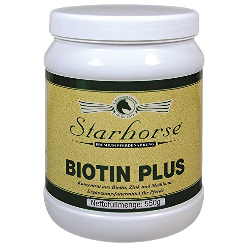 Starhorse Biotin Plus mit Biotin Zink Methionin für Pferde Huf und Fell 550g Dose
