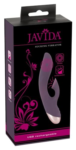 JAVIDA JAVIDA Sucking Vibrator - gefühlsintensiver Vibrator für Frauen, mit 12 Vibrationsmodi, kabellos und wasserfest, ahmt Oralsex nach, lila/roségold, 320 g