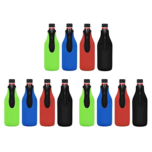 Pyatofly Isolierhülse für Bierflasche mit 12 Packungen zum Halten von Getränken kalt