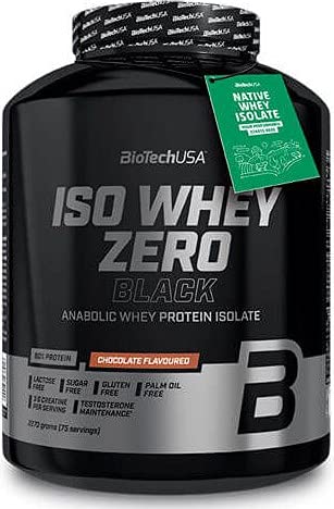 BioTechUSA Iso Whey Zero Black - Premium Protein mit Kreatin, Zink, Vitamin B3 & Aminosäuren | 90% Protein | Zuckerfrei, Laktosefrei, Glutenfrei, 2270 g, Vanille_