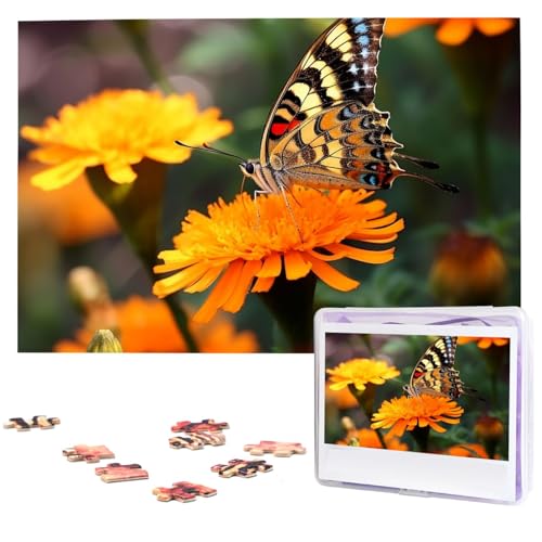 Jigsaw Puzzles 1000 Teile Für Erwachsene Wildblume Schmetterling Jigsaw Puzzle Coole Tier Weihnachten Puzzle Geschenk Puzzle Für Familie Größe 75 X 50 cm