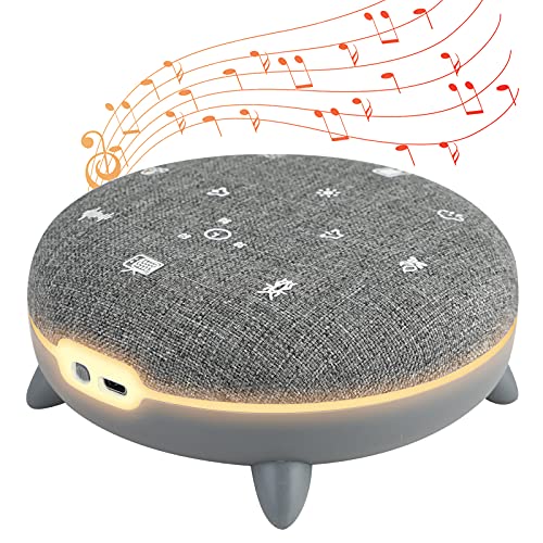 TERRAILLON - Zen Box, Entspannungshilfe, Geräuschmaschine, weiß, mit 7 beruhigenden Sounds, Streaming von Musik über Bluetooth, 8 Lichteinstellungen, Programme 30-60-90 min, USB-C