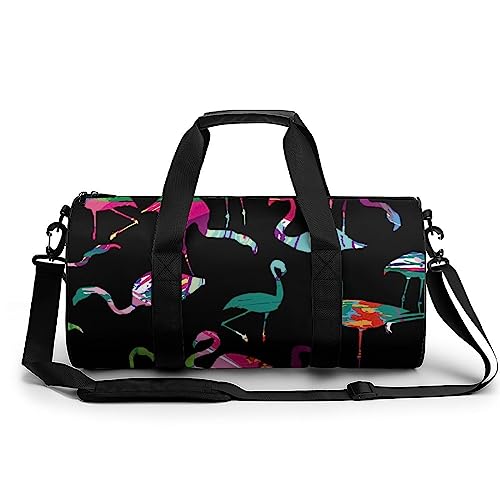 Sporttasche Flamingo Farbe Reisetasche Weekender Schwimmtasche Gym Bag Trainingstasche Für Herren Damen 45x23x23cm