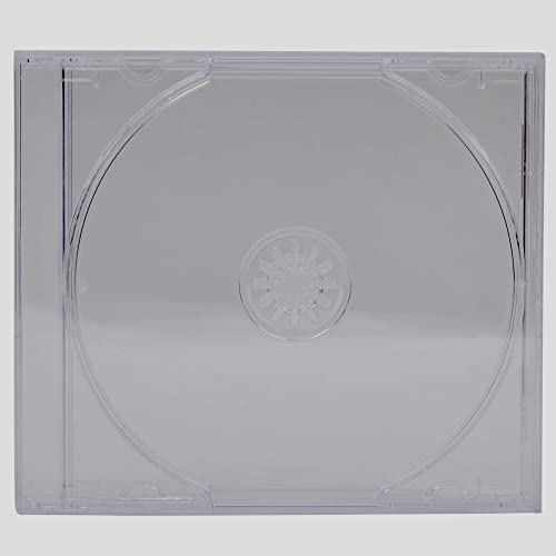 CD/DVD Jewel 10,4 mm Hüllen für 1 Disc mit transparentem Tray (50 Stück) von Dragon Trading®