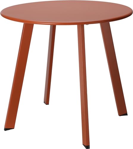 AMBIANCE Kleiner Tisch, Terrakotta, Metall, Durchmesser 50 cm