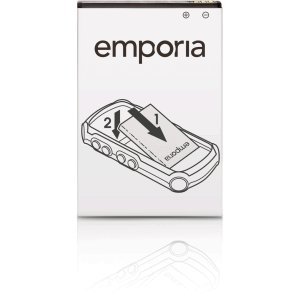 Emporia Ersatzakku Solid Plus Li-Ion 1750 mAh 3,7 V Akku wiederaufladbar – Akkus (-Ionen (LiIon), 1750 mAh, Browser/Laptop/Handy, 3,7 V, schwarz, Emporia Solid Plus)