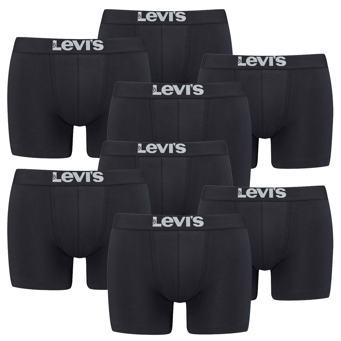 8er Pack Herren Levis Solid Basic Boxer Brief Boxershorts Unterwäsche Pants