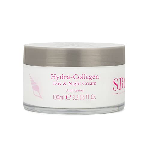 SBC Skincare - Gesichtscreme mit Meereskollagen - 100 ml - Reduziert Ausdrucksfalten - Ideal für Trockene oder Strapazierte Haut - Feuchtigkeitscreme fürs Gesicht - Hydra-Collagen Day and Night