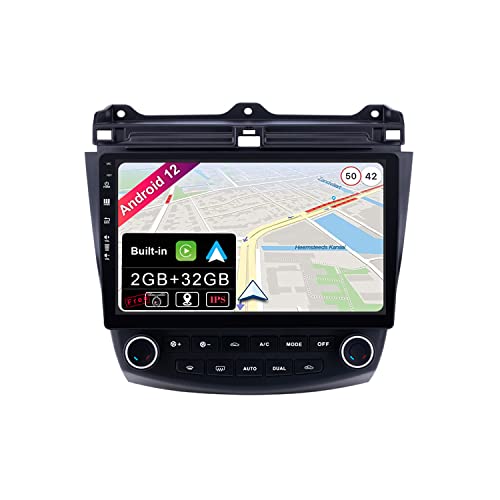 JOYX Android 10 Autoradio Passt für Honda Accord 7th (2002-2007) Mit 2.5D - Rückfahrkamera Canbus KOSTENLOS - [2G+32G] - 10.1 Zoll - 2 Din - Unterstützen DAB Lenkradsteuerung 4G WiFi Bluetooth Carplay