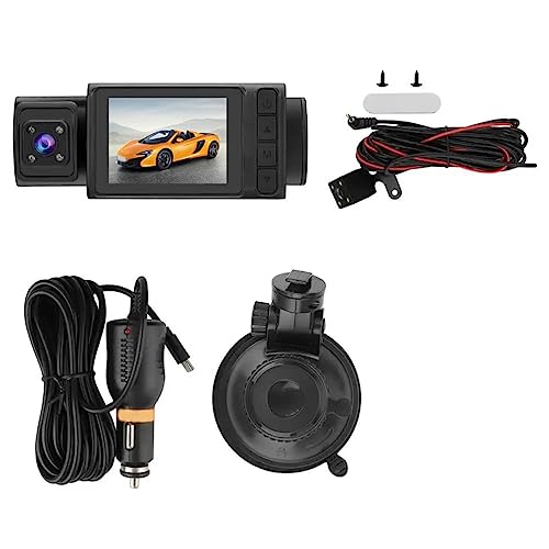Lwaviwer 2-Autokamera mit 1080P-Bildschirm, Fahrrekorder mit Innenkamera, 24-Stunden-Parküberwachung