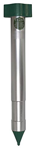 Blanko Wühlmausscheck Sonic Molechaser mit Zufallsgenerator, Silber, 8 x 8 x 41,5 cm