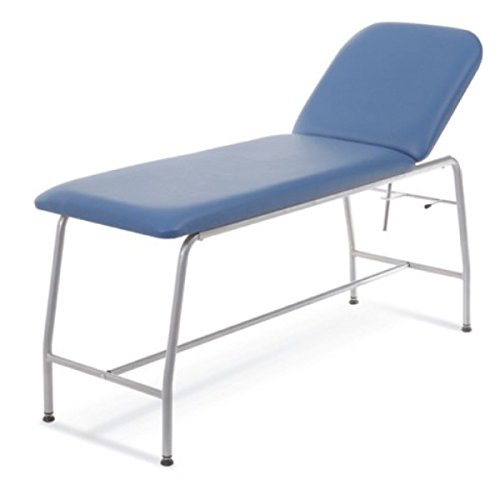 Medizinisches Bett aus lackiertem Stahl blau