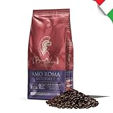 BOCCA DELLA VERITA® - Italienischer Bohnenkaffee, Aroma AMO ROMA GOURMET 50A/50R, Packung mit 1 Kg, Natürlicher und handwerklich gerösteter Kaffee 100% Made in Italy, Rainforest und UTZ Zertifizierung
