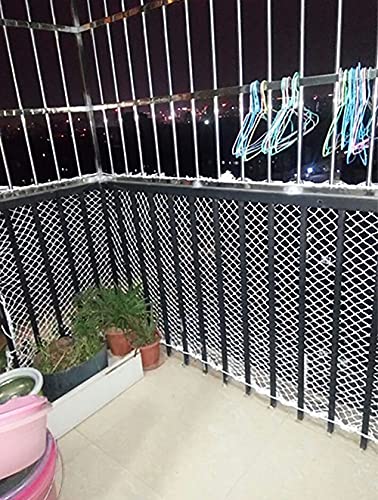BASHI Katzenschutznetz für Balkon Fenster Treppe, Anti-Fall Haustier Sicherheit Mesh Zaun Langlebig Sicherheitsnetz mit Befestigungsseil, Hohe Sichtbarkeit Weiß Netz