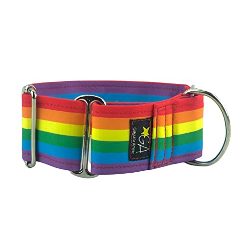 Galguita Amelie 0634438563914 Halsband für Hunde Rainbow, M