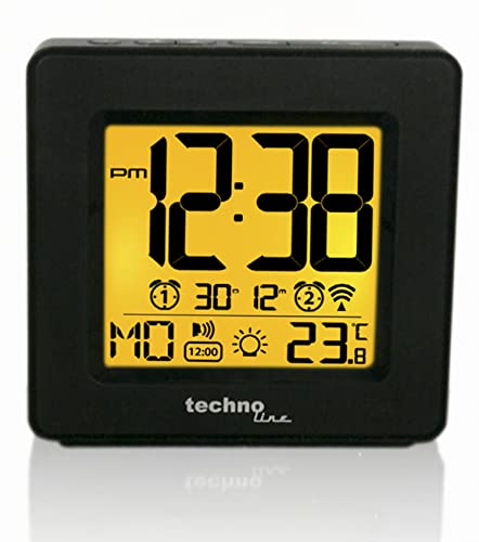 Technoline Sprechender Funkwecker WT 330 mit Ansage von Uhrzeit und Temperatur sowie Innentemperaturanzeige