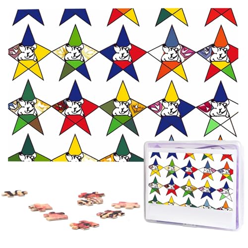 KHiry Puzzles 1000 Teile personalisierte Puzzles Sterne östliche Sterne Fotopuzzle anspruchsvolles Bildpuzzle für Erwachsene Personaliz Puzzle mit Aufbewahrungstasche (74,9 x 50 cm)