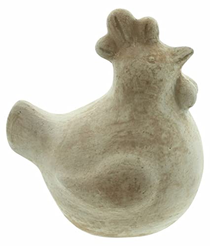 Dekoleidenschaft Huhn Henriette aus Terracotta, Osterhase, Hasenfigur, Dekofigur für Drinnen & Draussen, Gartendekoration für Ostern