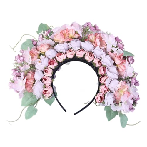 Elegante Seidenblumen-Haarbänder, doppelseitig, Blumen-Haarnadel-Zubehör, bunte Blumen-Haardekoration für Festivals, Seidenblumen-Kopfschmuck